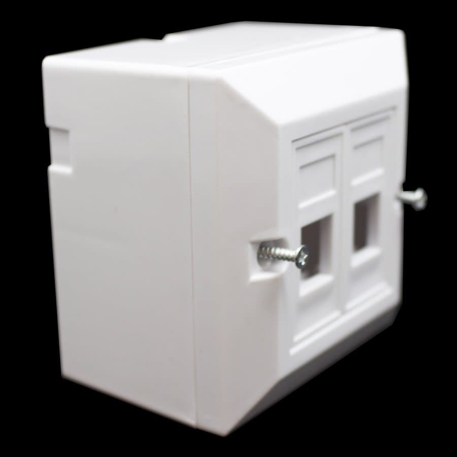 קופסאת פלסטיק לשני מחברים RJ-45 Plastic box Cat5
