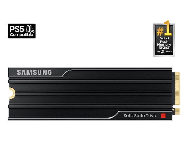 דיסק פנימי Samsung 9100 PRO W/Heatsink 1TB Gen5 M.2 NVME 2.0