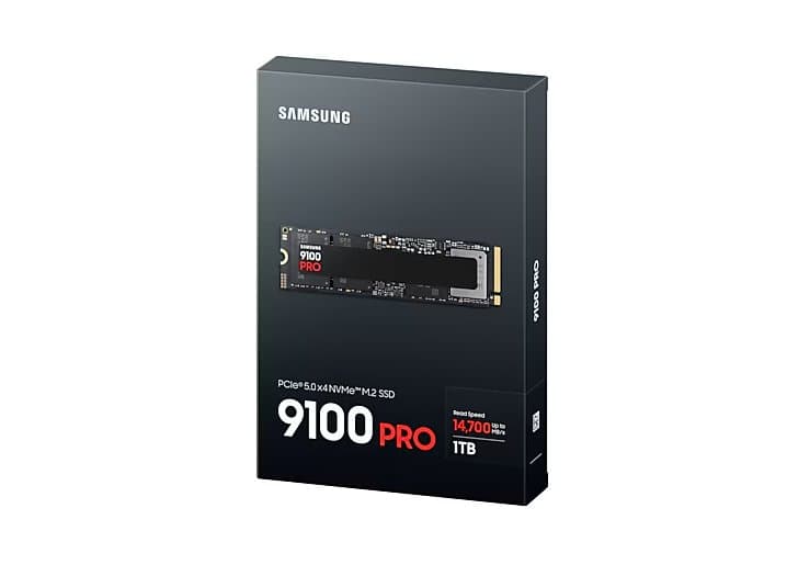 דיסק פנימי Samsung 9100 PRO 1TB Gen5 M.2 NVME 2.0 14700/13300 RW