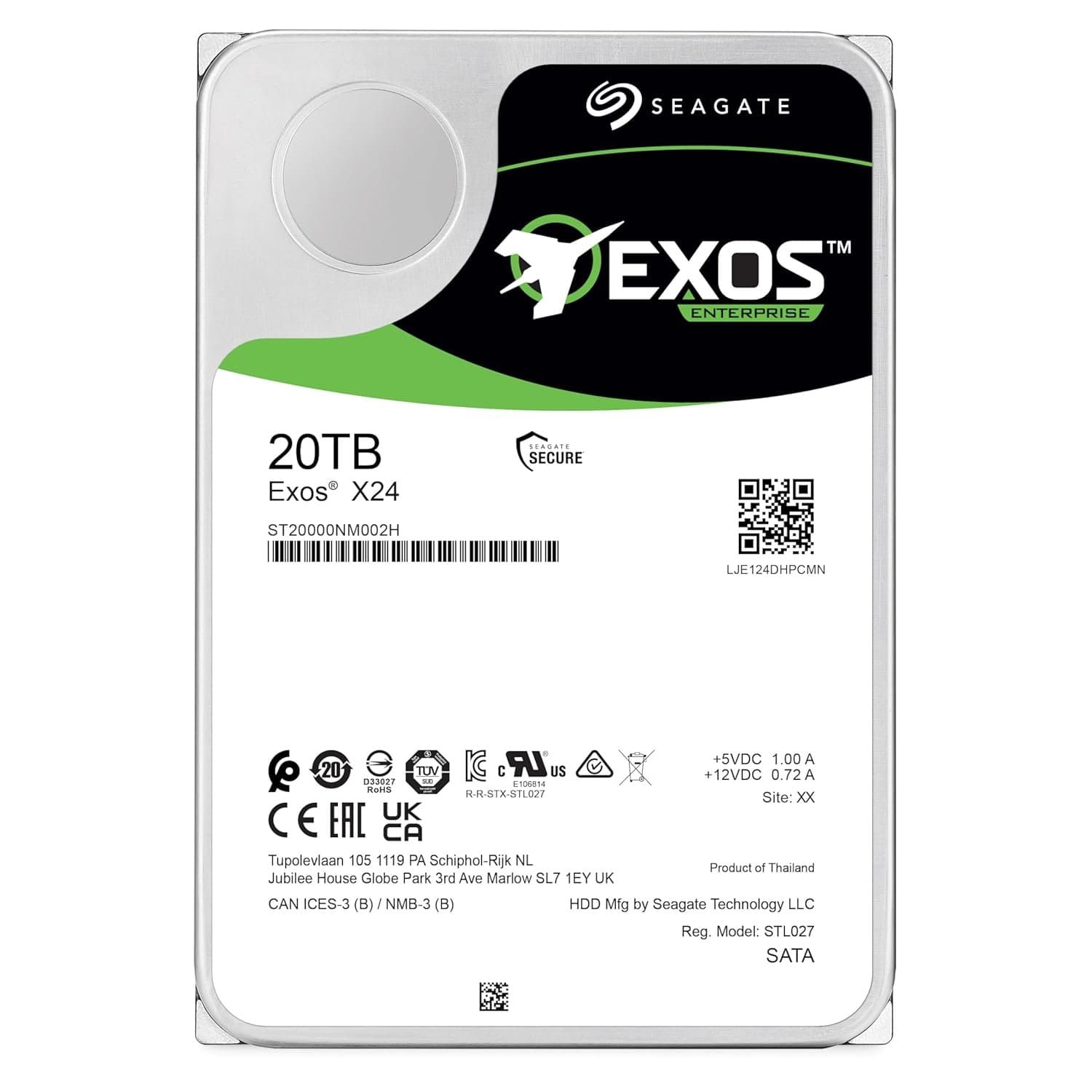 דיסק פנימי Seagate EXOS X24 16TB 7200RPM 512MB Cache 3.5 SATA III